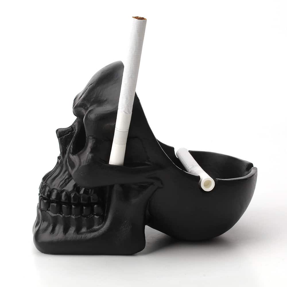 skull ashtray left side