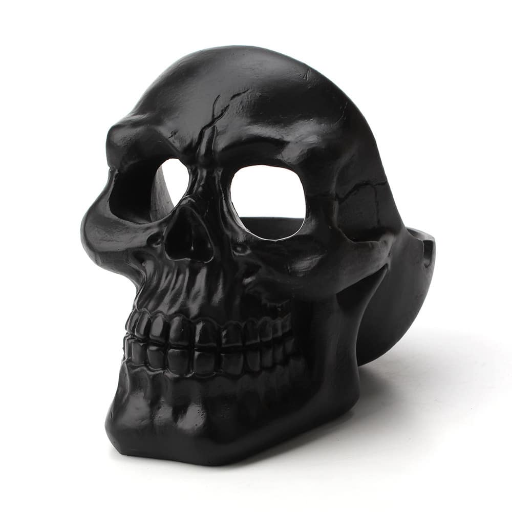 skull ashtray resin