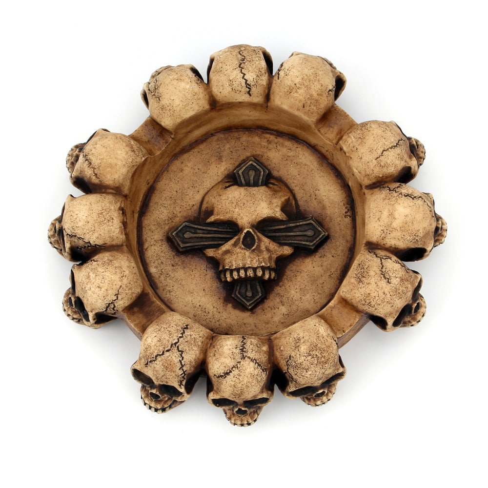 Skulls Ashtray photographed from top