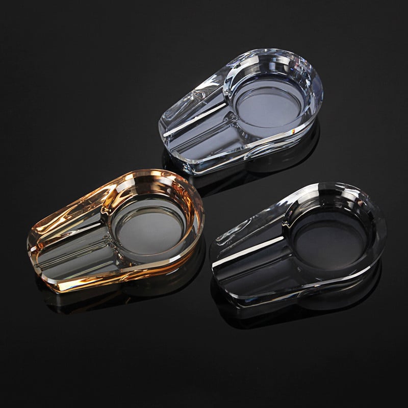Small Cigar Ashtray - Crystal Glass