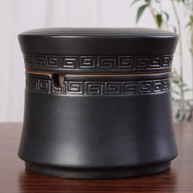 Smokeless Ceramic Ashtray With Lid For Outdoor