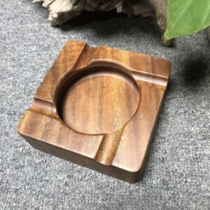Solid Walnut Ashtray - For Cigarette & Cigar