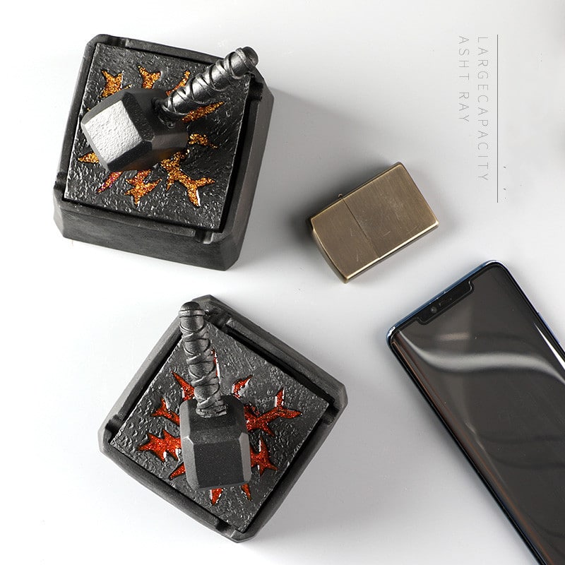 Square Modern Cement Ashtray From Top