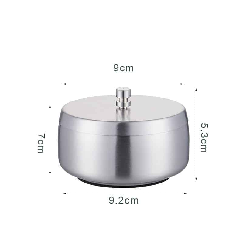 Stainless Steel Ashtray With lid product dimensions small