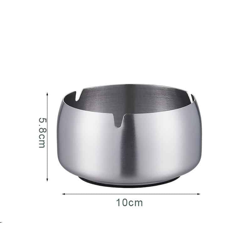 Stainless Steel Ashtray Without lid product dimensions medium