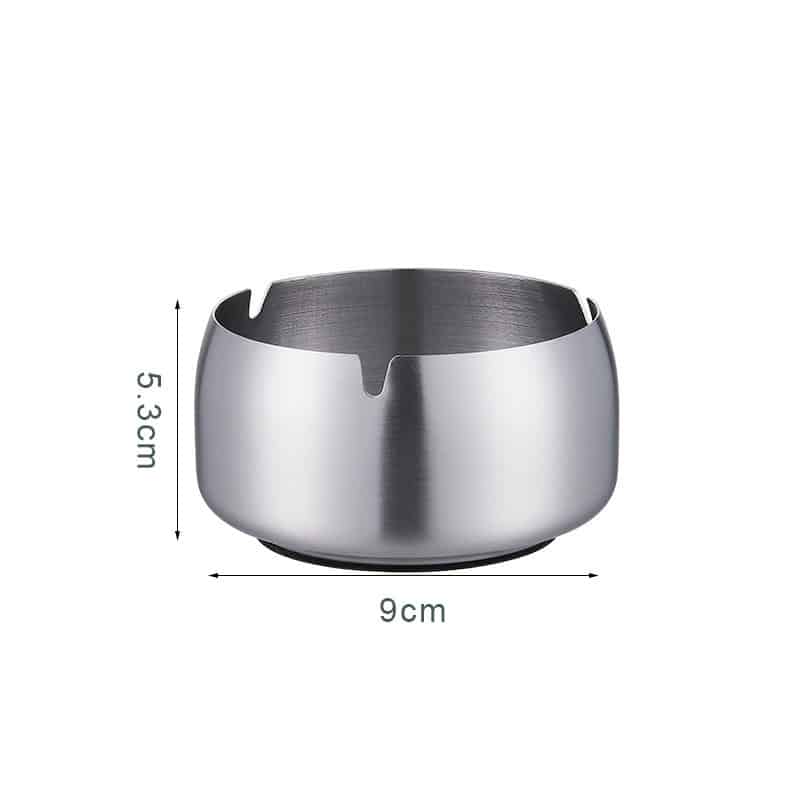 Stainless Steel Ashtray Without lid product dimensions small