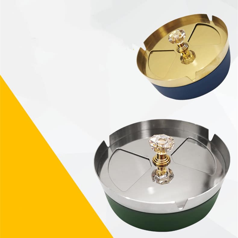 Stainless Steel Ashtrays With Rotating Lid For Outside