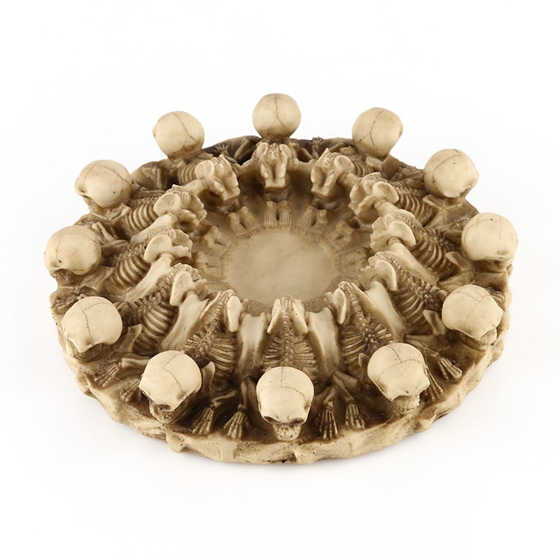 Twelve Skulls Resin Ashtray