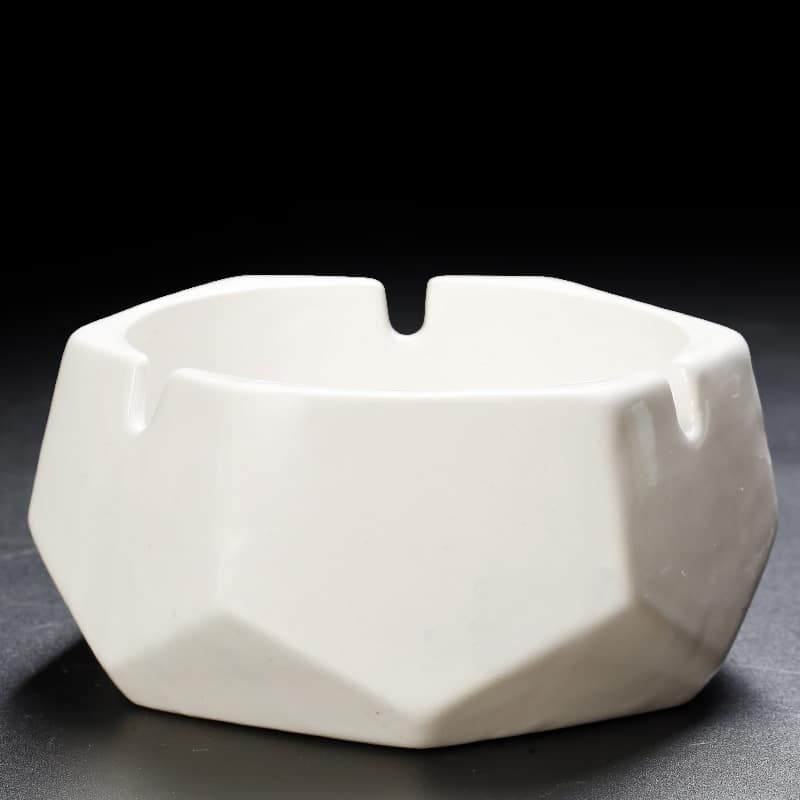 White Ashtray Made From Ceramic