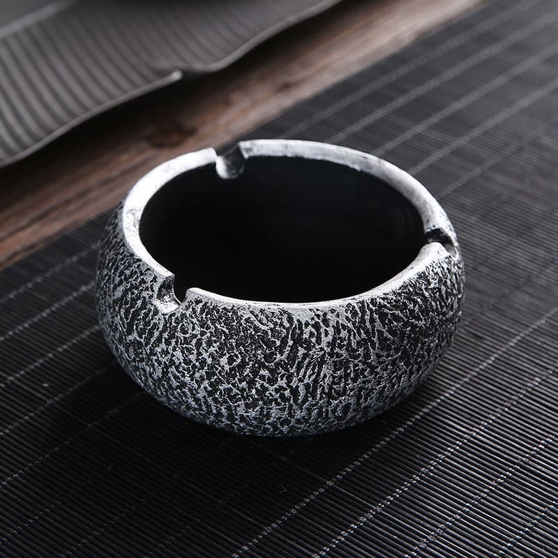 White Cement Outdoor Ashtray