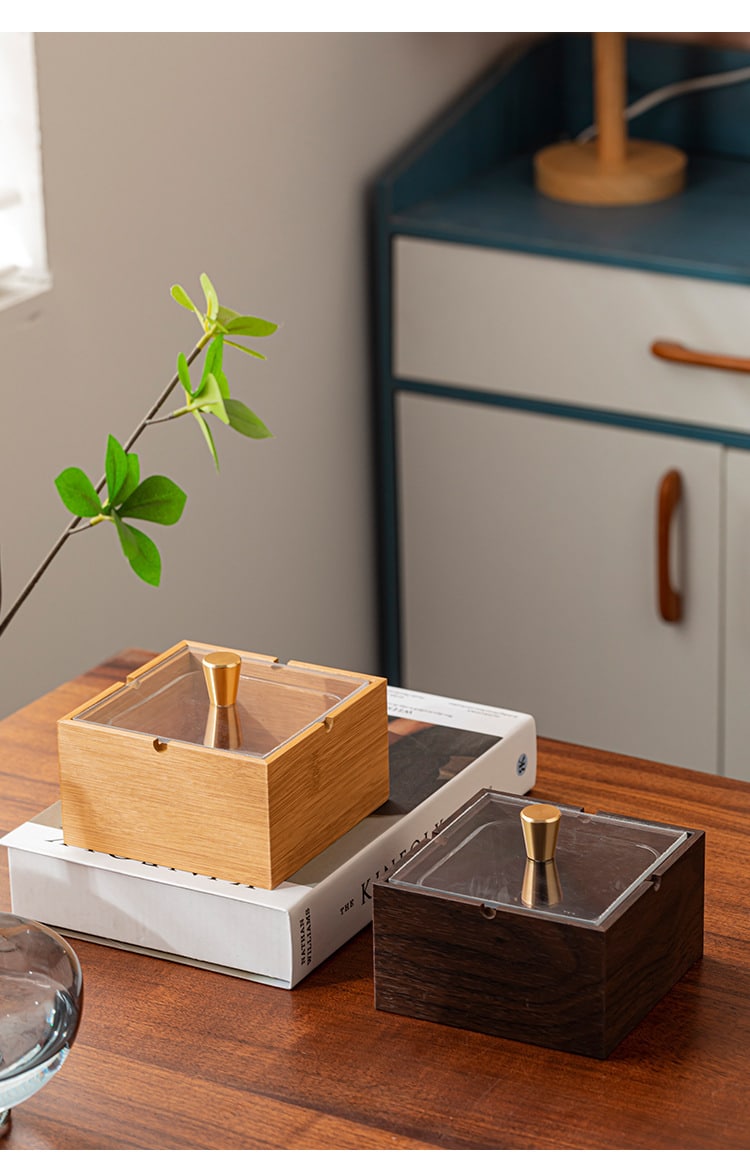 Wooden Outdoor Ashtrays With Lid