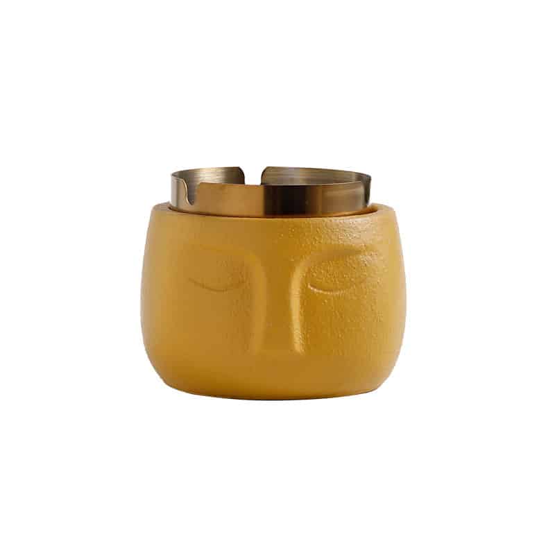 Yellow Cute Cement Ashtray
