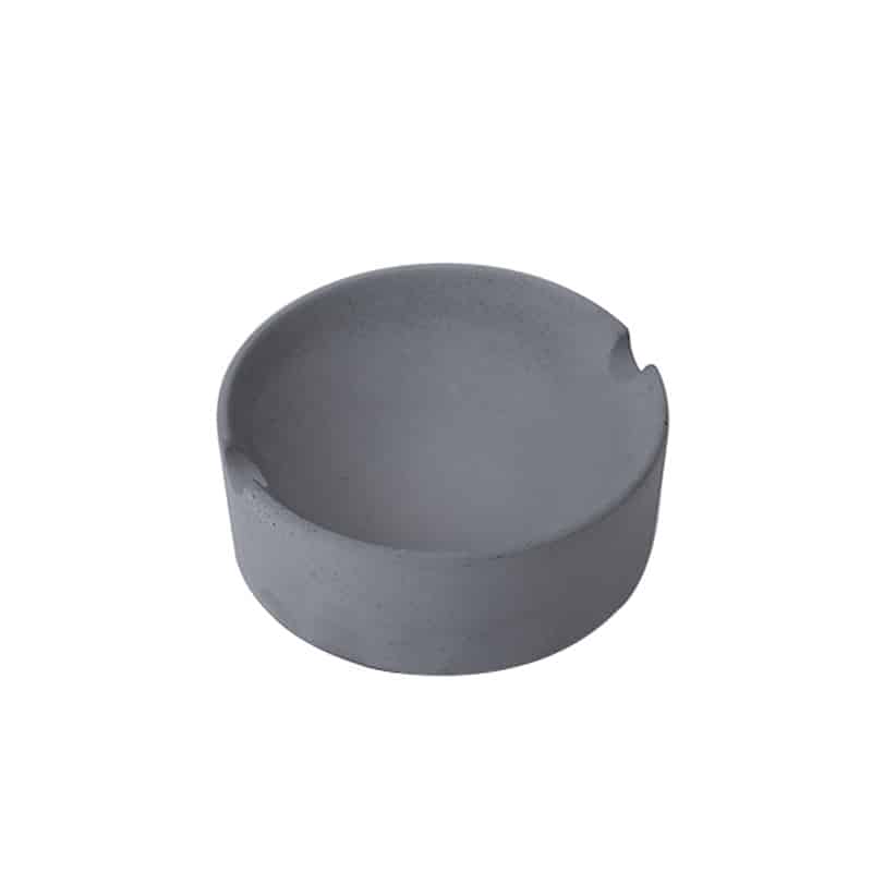 Modern Ashtray Cement Round Gray