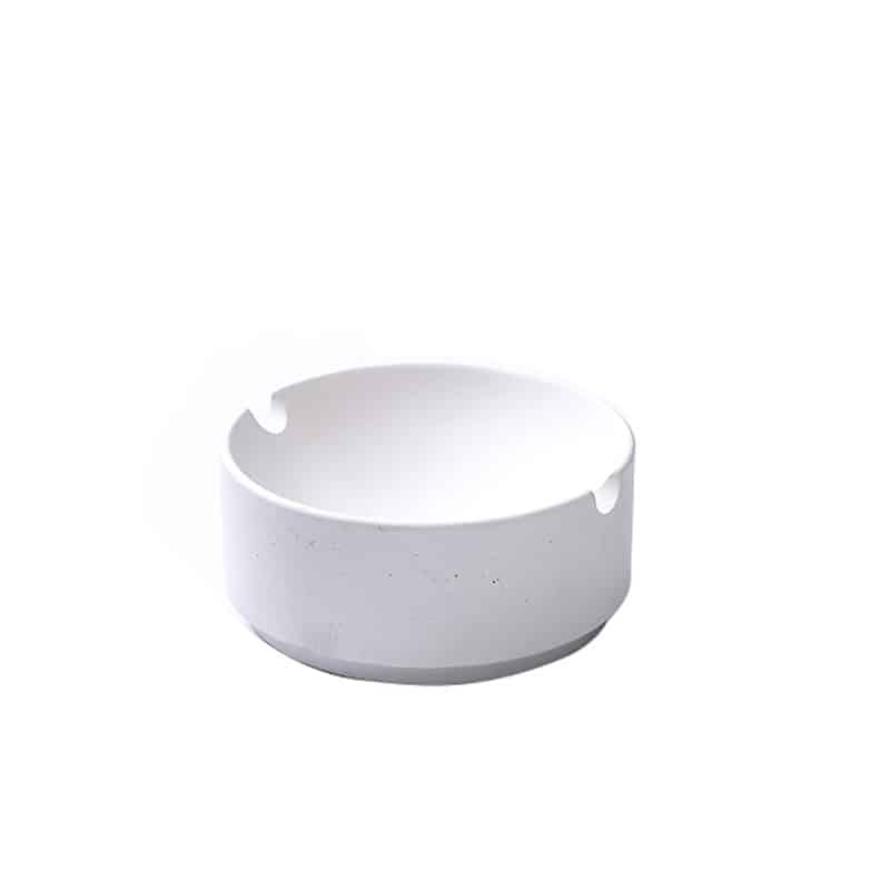 Modern Ashtray Cement Round White