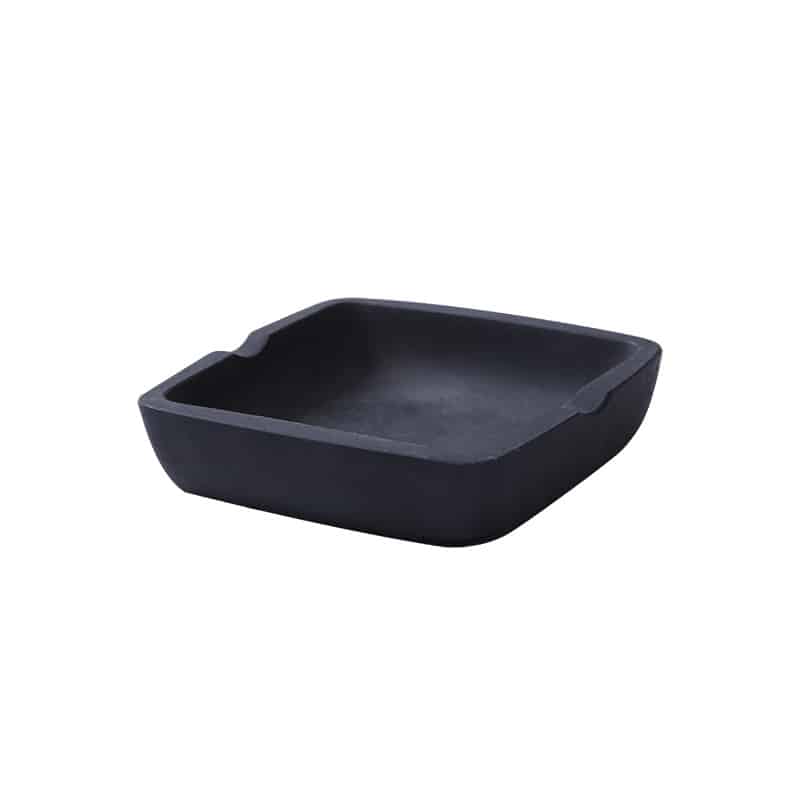 Modern Ashtray Square Black Cement