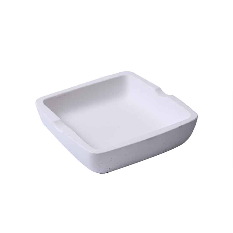 Modern Ashtray Square White Cement