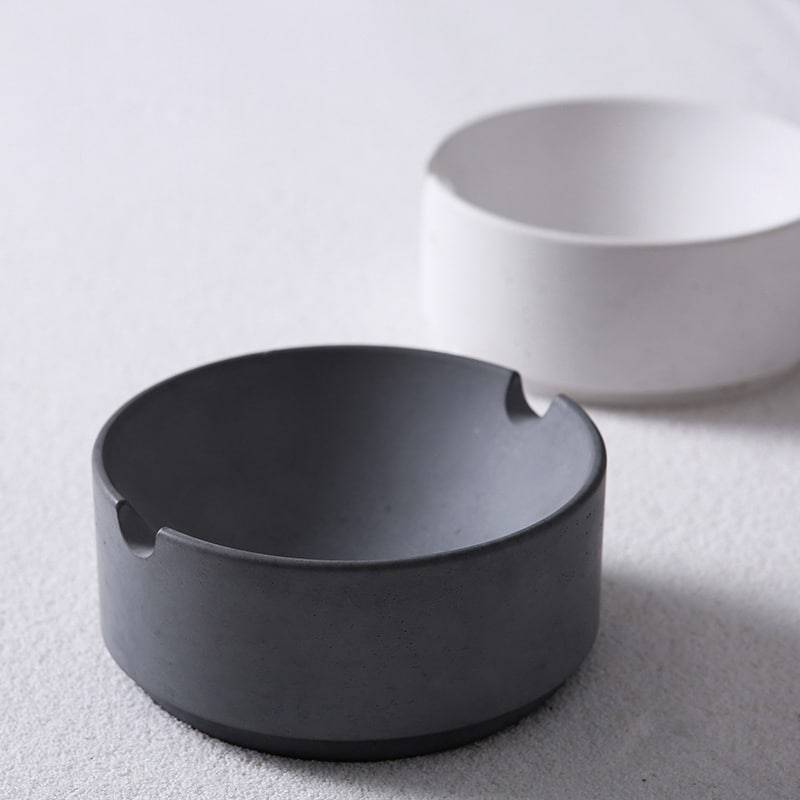 Modern Cement Ashtrays Minimalist Round