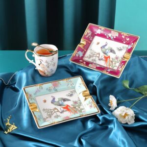 Ceramic Cigar Ashtray - Extra Large 8.4 inch - With Painting