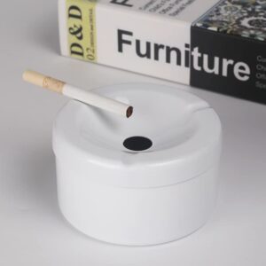 Budget Ashtray With Lid - For Outside - Stainless Steel