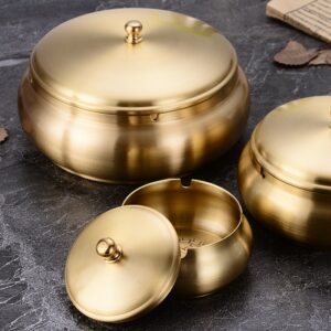 Brass Ashtray With Lid For Outdoor