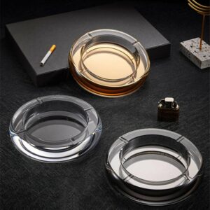 Crystal Ashtray Elegant Minimalist Glass