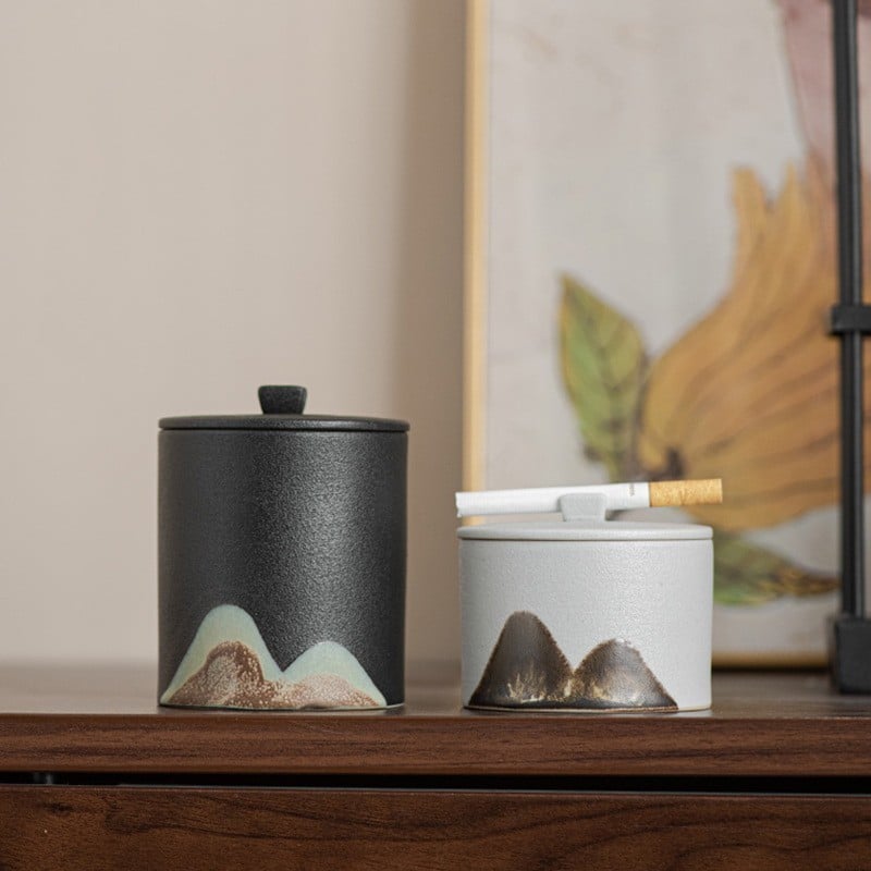 Cute Outdoor Ashtrays With Lid Ceramic
