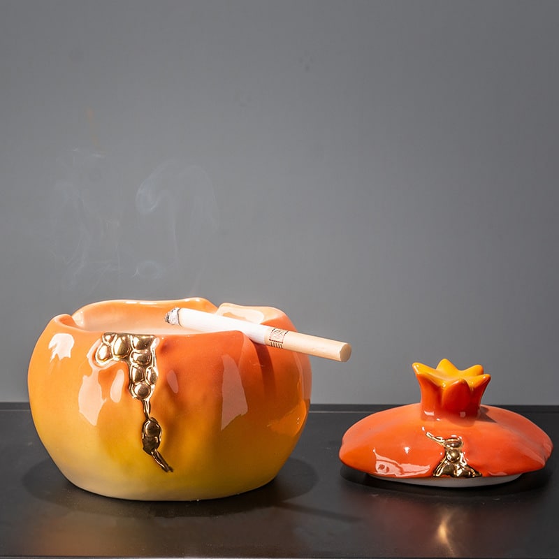 Cute Pomegranate Ashtray With Lid