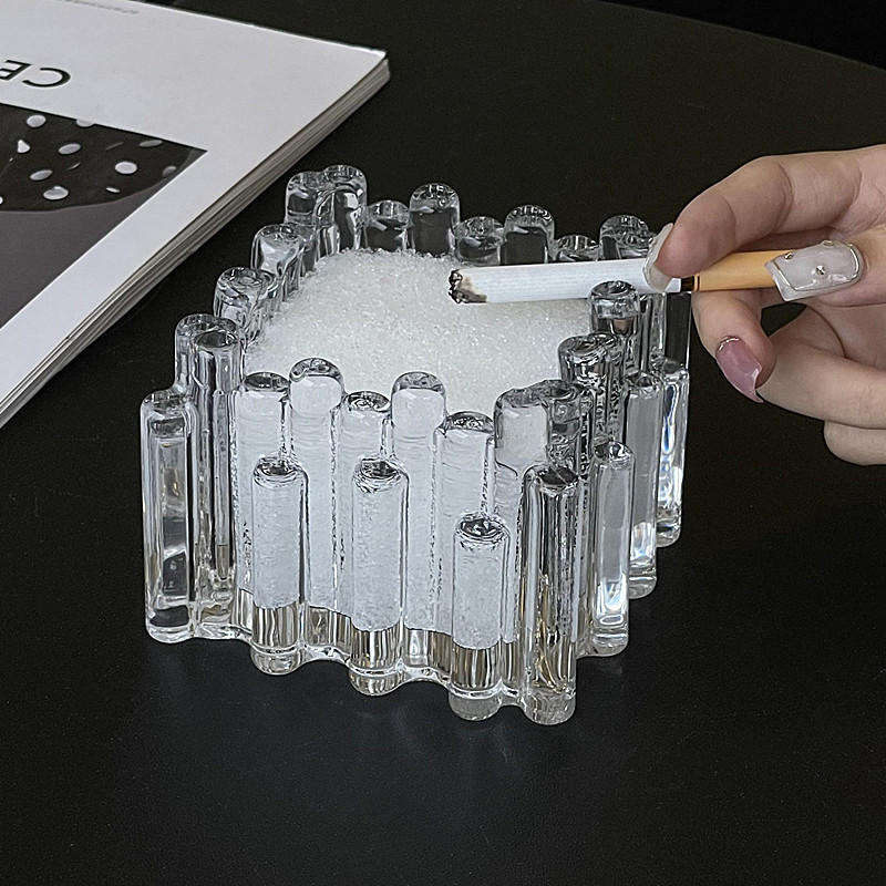 Glass Ashtray Creative Glass Pillars Design
