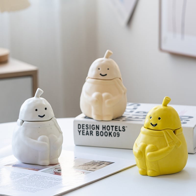 Pear Ashtrays Ceramic With Lid For Patio