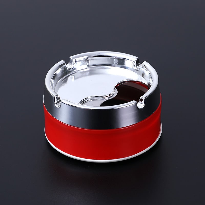 Smokeless Ashtray Sealed Lid Red