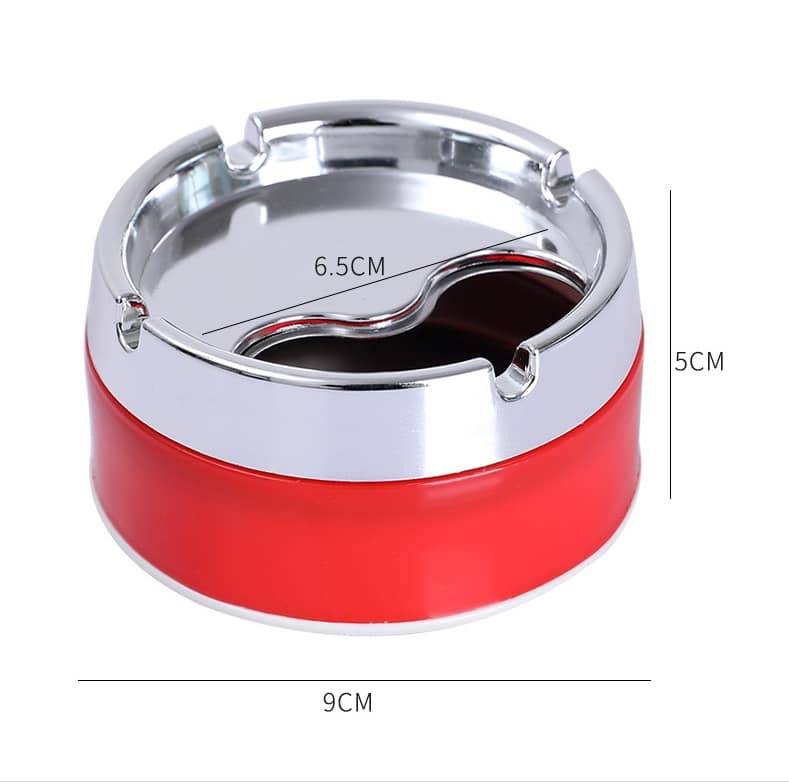 Smokeless Ashtray With Sealed Lid Red