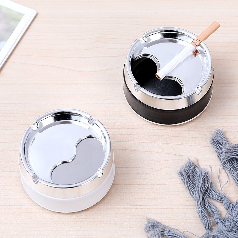Smokeless Ashtray With Sealed Lid Stainless Steel