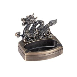 Vintage Style Dragon Ashtray - With Refillable Lighter